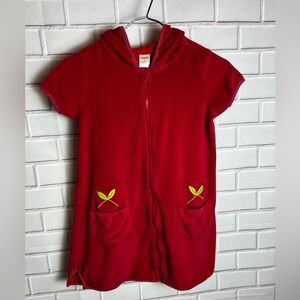 Gymboree Girls Embroidered Cover Up - VeryCherry - Red:size 8